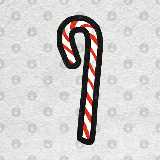 One Candy Cane for Christmas by ellenhenryart